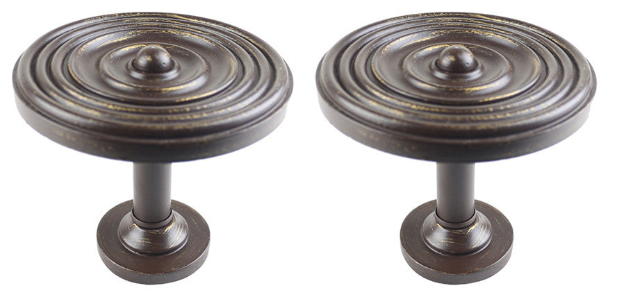 Urbanest Set of 2 Large Swirl Drapery Medallion Holdback, Bronze With Gold