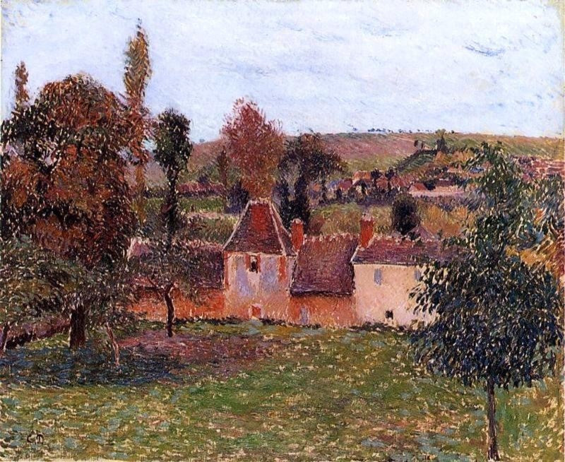 Camille Pissarro A Farm at Basincourt - 20" x 25" Premium Canvas Print