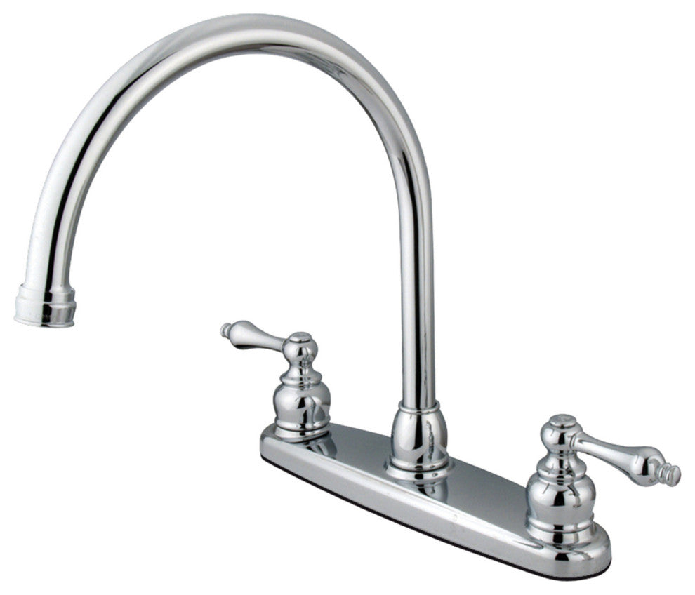 Kingston Brass 8" Centerset Kitchen Faucet, Polished Chrome