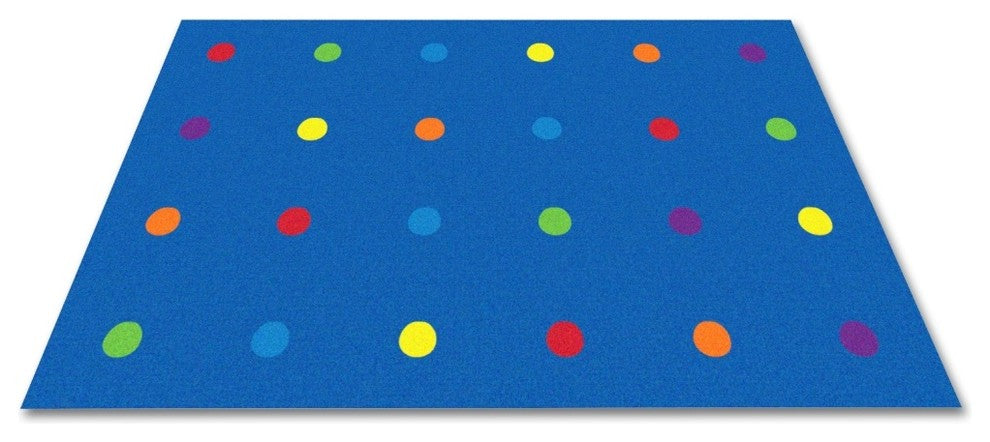 On The Spot Rug Multi On Blue