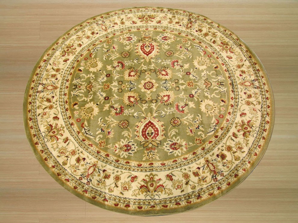 EORC Green Traditional Oriental Green Mahal Rug, Runner 2'7"x9'10"