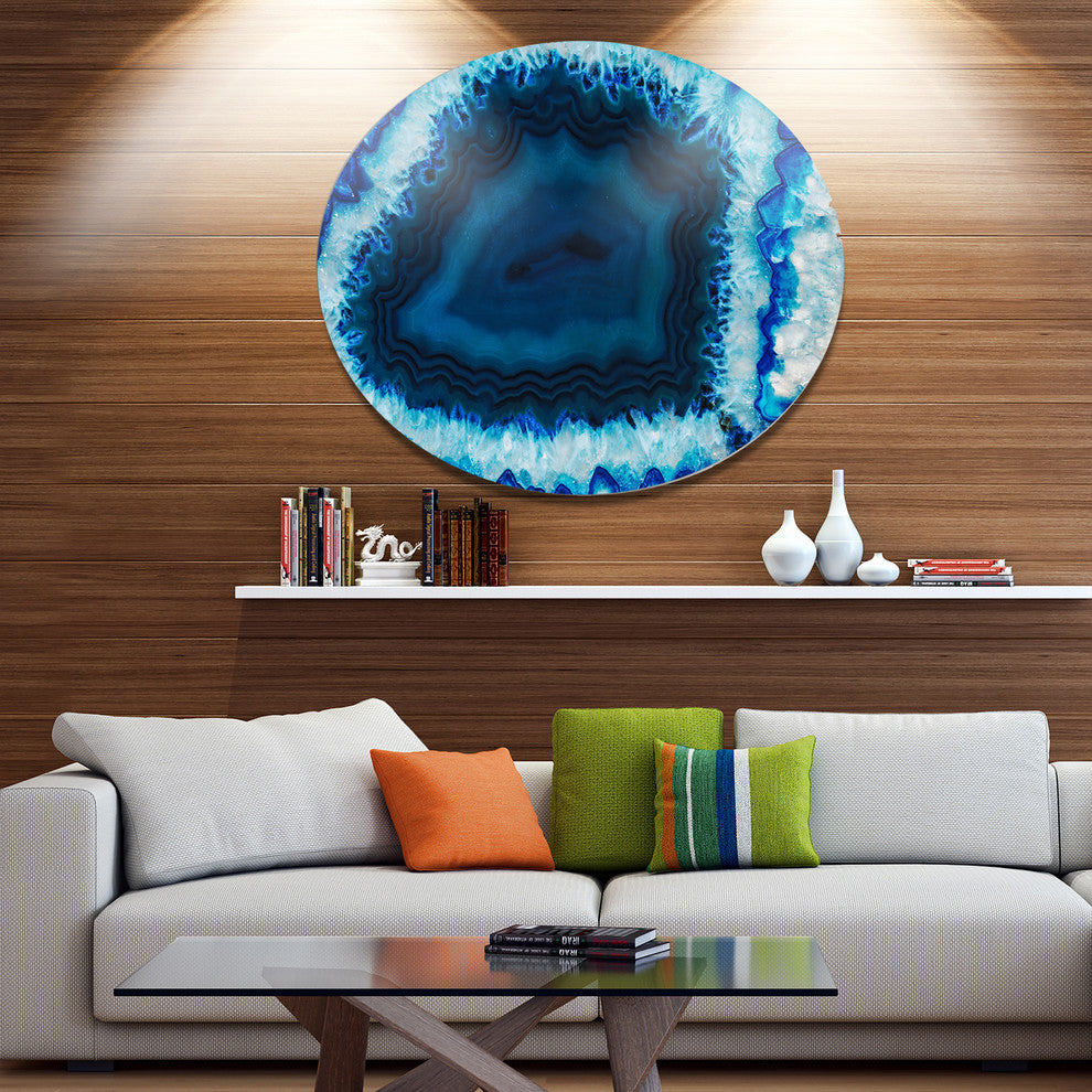 Brazilian Thunder Egg, Abstract Round Wall Art, 11"