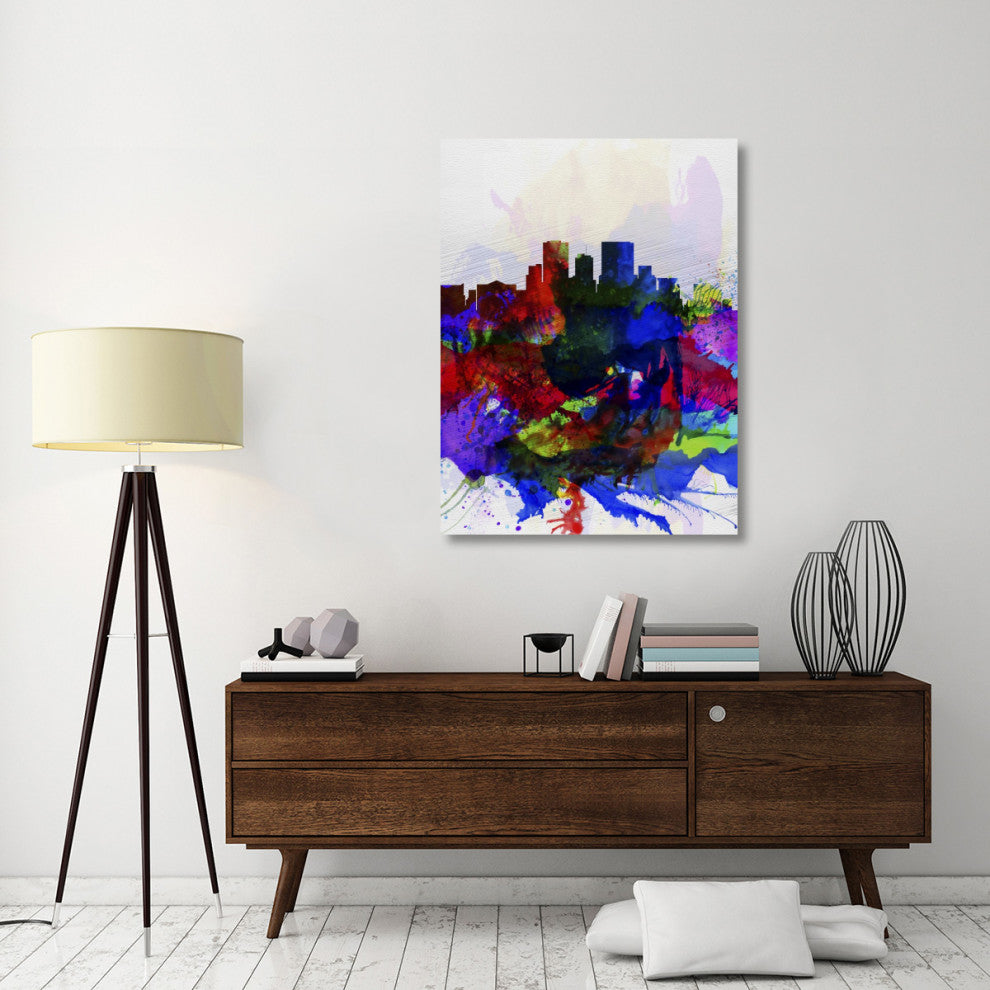 "El Paseo Watercolor Skyline" Fine Art Print