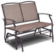 Modern Patio Glider Rocking 2 Person Steel Bench