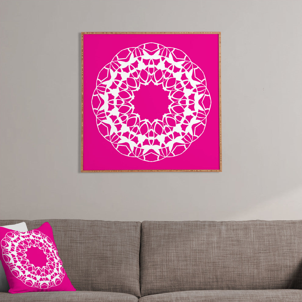 Deny Designs Karen Harris Mod Medallion Magenta Framed Wall Art