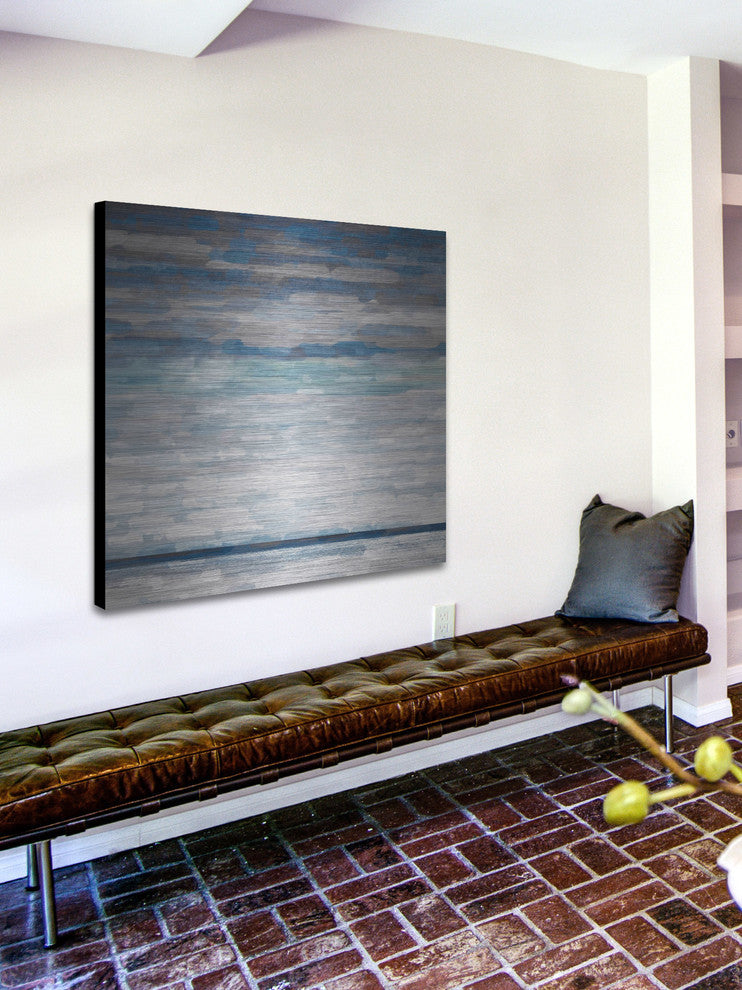 "Walberswick" UV Ink Print on Brushed  Aluminum, 32"x32"