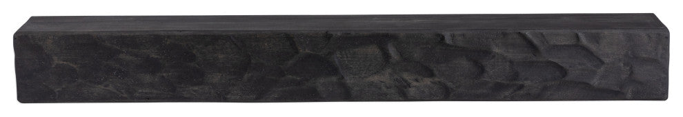 Rough Hewn Fireplace Shelf Mantel, Midnight Black, 72"