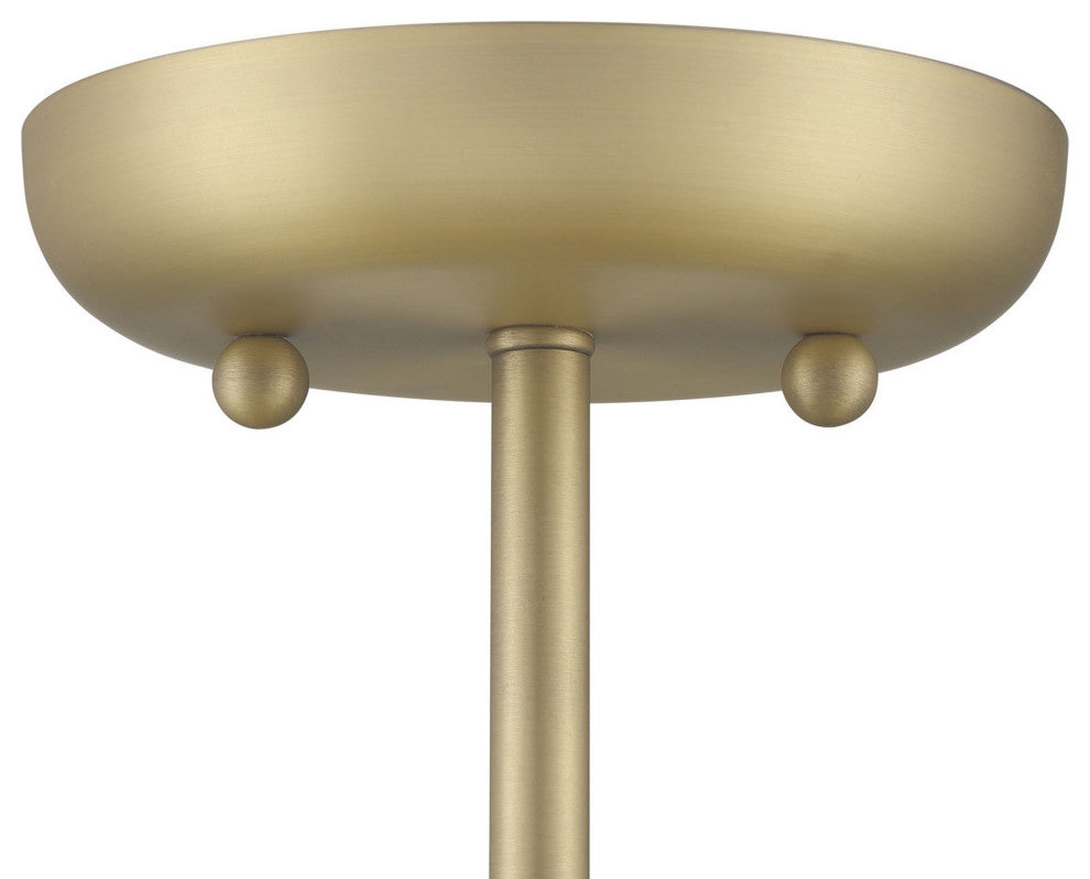 Declan Modern Disc Satin Brass 16" Semi-Flush Mount Ceiling Light