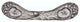 Dual Bear Track Cabinet Pull, Nickel