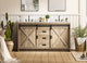 Home Living 60" Double Bathroom Vanity, Natural Oak