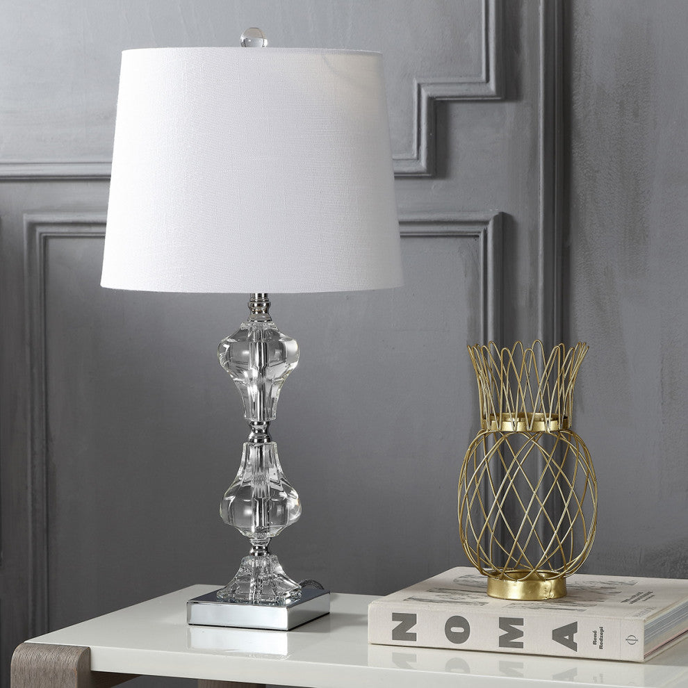 Chloe 26" Crystal Table Lamp, Clear