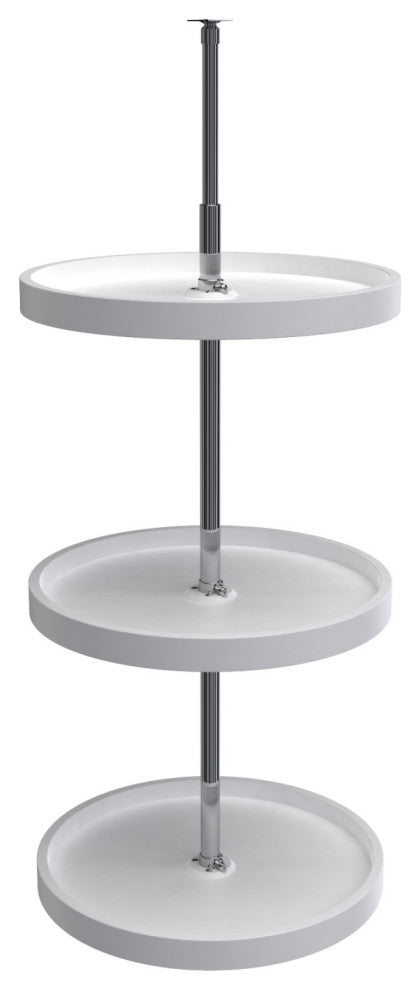 Polymer Full-Circle Lazy Susans for 38" H Corner Wall Cabinet, White, 18"W