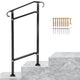 Wrought Iron Handrail Fit 1 or 2 Steps Outdoor Stair Railing