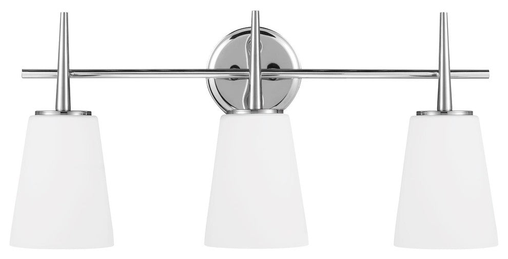 Generation Lighting Lighting 3-Light Driscoll Sconce, Chrome