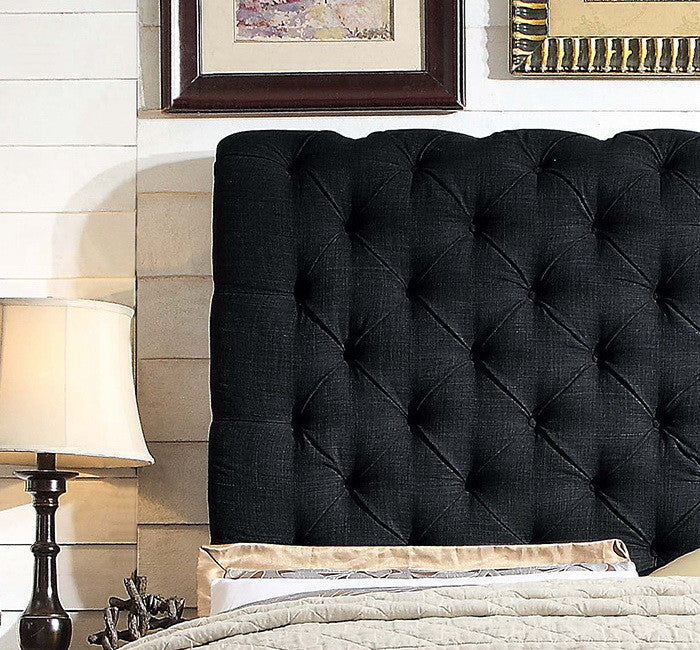 Alexis Chesterfield Tufted Upholstered Platform Bed, Queen, Charcoal