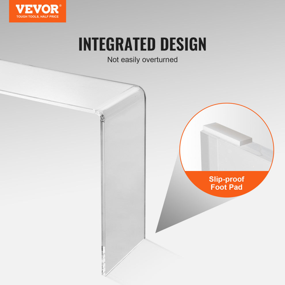 VEVOR Acrylic Console Table Clear Acrylic End Table 38x15x29" for Foyer