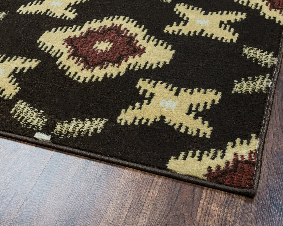 Rizzy Home Bay Side BS3576 Multi-Colored Ikat Area Rug, Rectangular 3'3"x5'3"