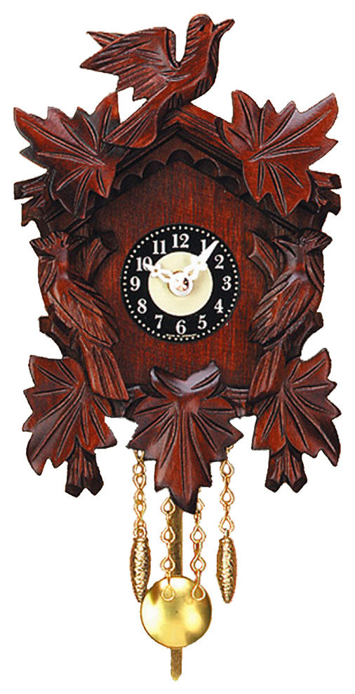 Natural Wood Engstler Cuckoo Clock With Music and Chimes