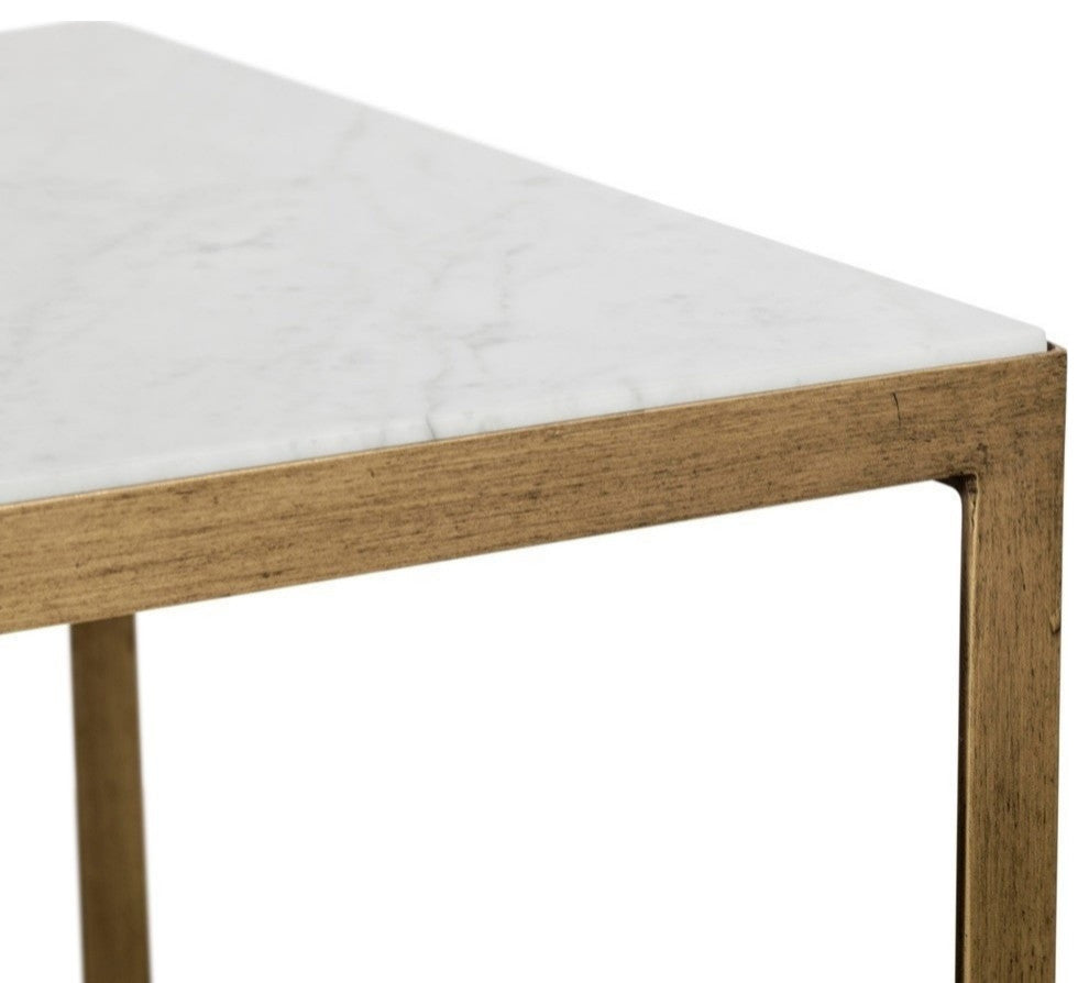 Evert Coffee Table, Rectangular, High, White