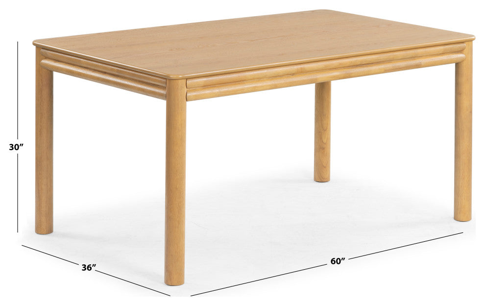 Safavieh Couture Harriette 60" Rectangle Dining Table, Natural