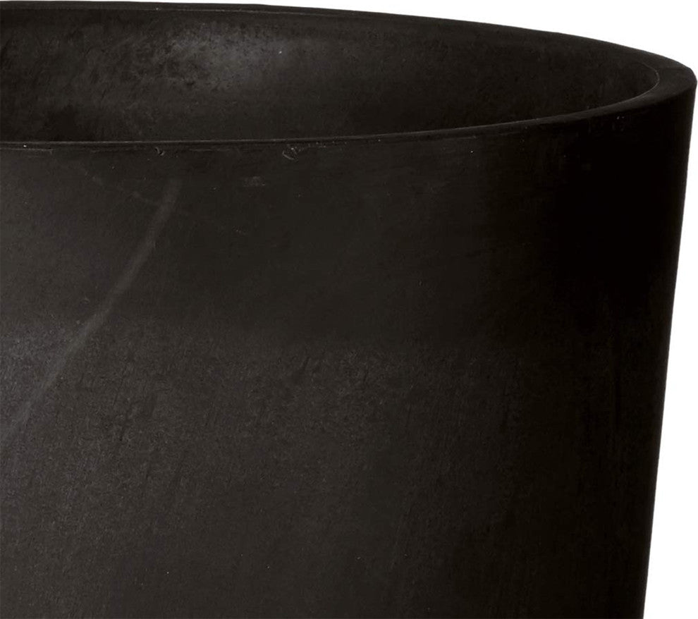 Contempo Tall Round Planter, Black