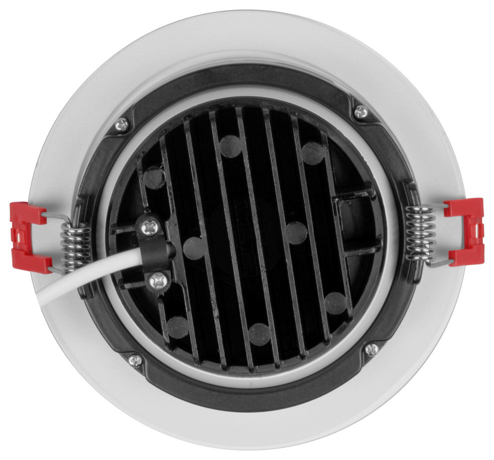 4" LED Gimbal Recessed Downlight, White, 3000k