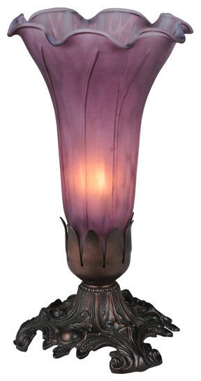 Meyda Lighting 11336 8"H Lavender Pond Lily Accent Lamp