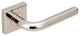 Vienna Lever, Tubular Passage, Split Finish Polished/Satin Stainless Steel