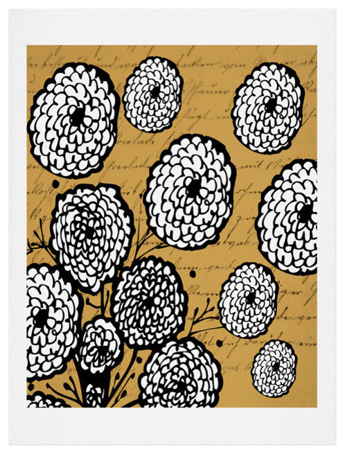 Deny Designs Julia Da Rocha Flowery Letter Art Print