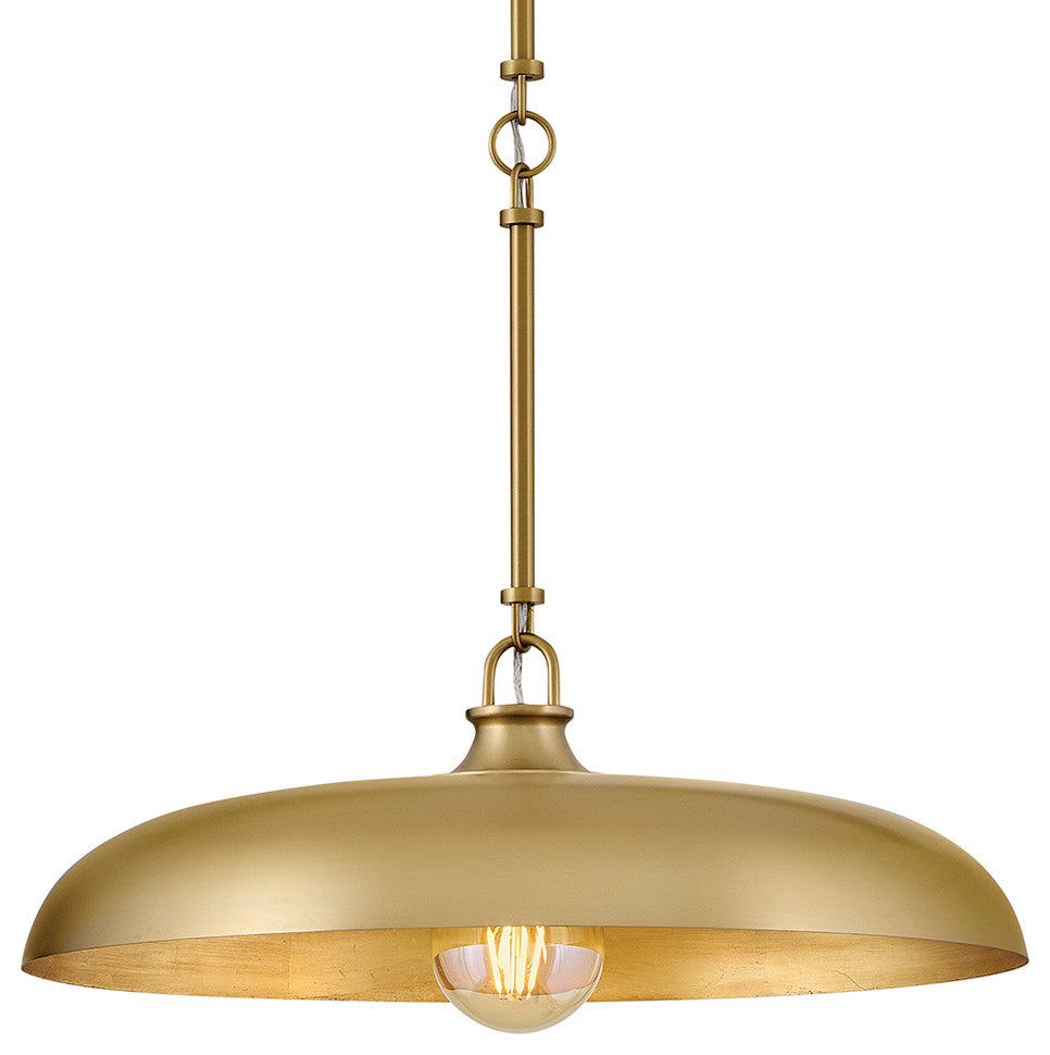 Hinkley Sadie Large Dome Pendant, Lacquered Brass