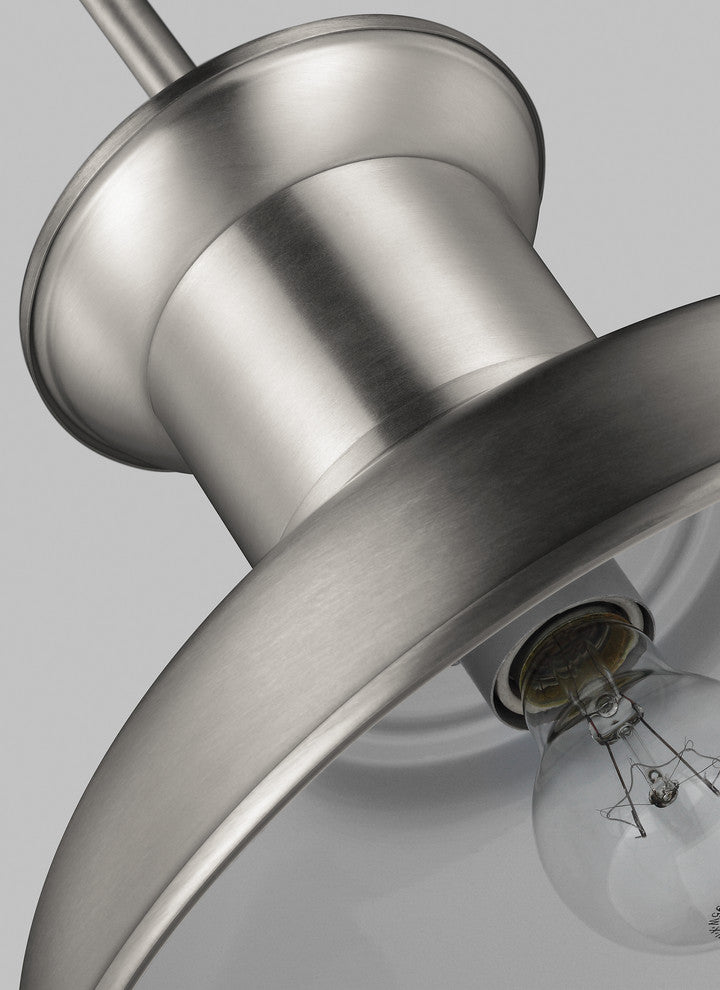 Generation Lighting Lighting 1-Light Outdoor Pendant, Satin Aluminum