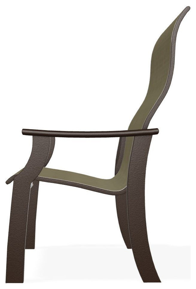 St. Catherine Sling Outdoor Armchair, Elevation Stone/Kona