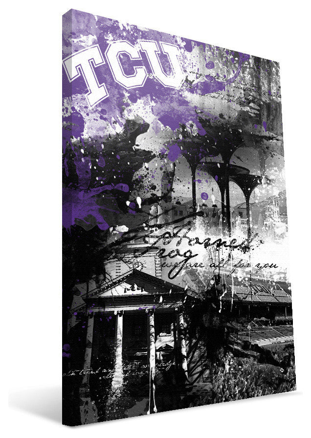 TCU Horned Frogs Spirit Canvas Print, 16"x24"