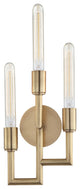 Angler 3-Light Wall Sconce, Aged Brass Finish