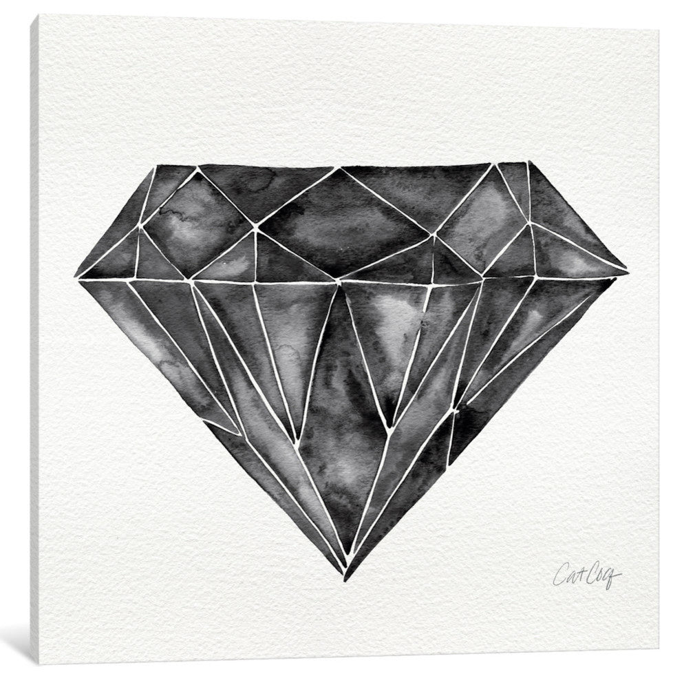 "Black Diamond" Print by Cat Coquillette, 12"x12"x1.5"