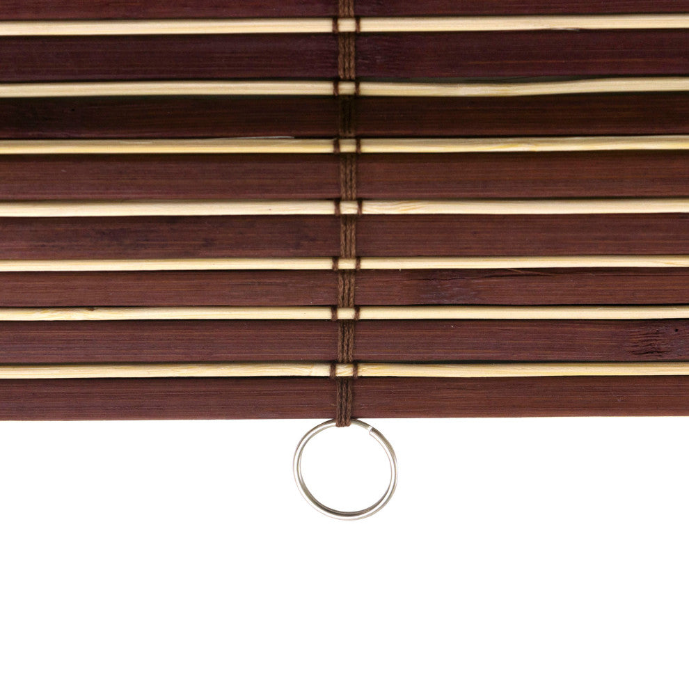 Bamboo Cordless Window Shade, Mahogany, 48" W