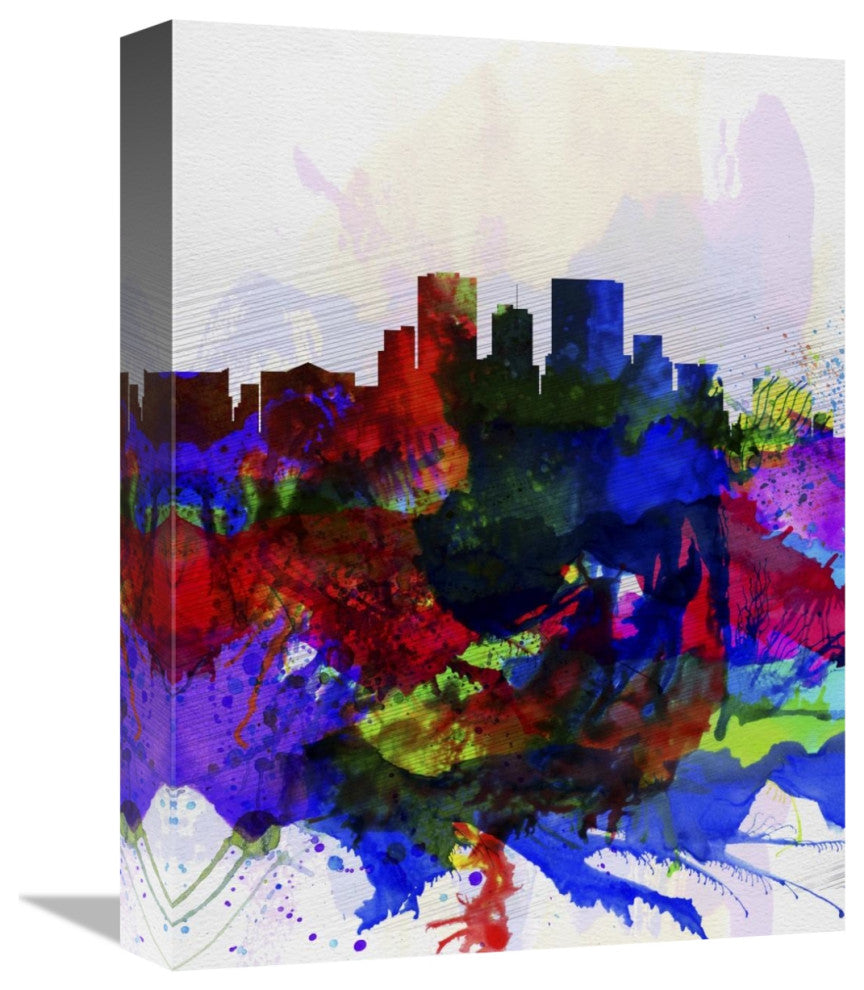"El Paseo Watercolor Skyline" Fine Art Print