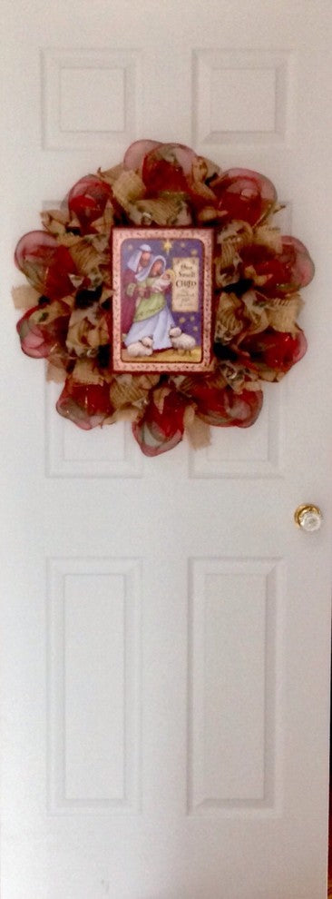 One Small Child The Greatest Gift Of All Christmas Deco Mesh Wreath Handmade