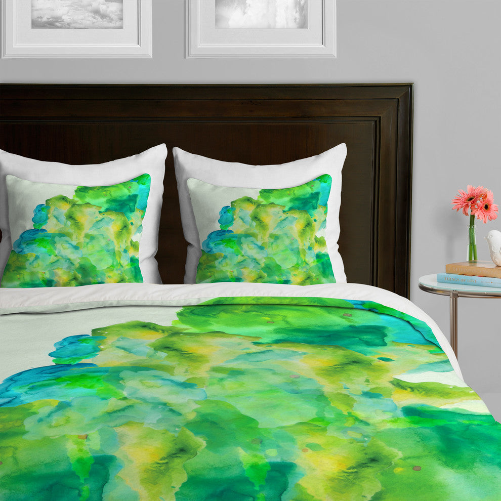 Deny Designs Viviana Gonzalez Watercolor Love 3 Duvet Cover - Lightweight