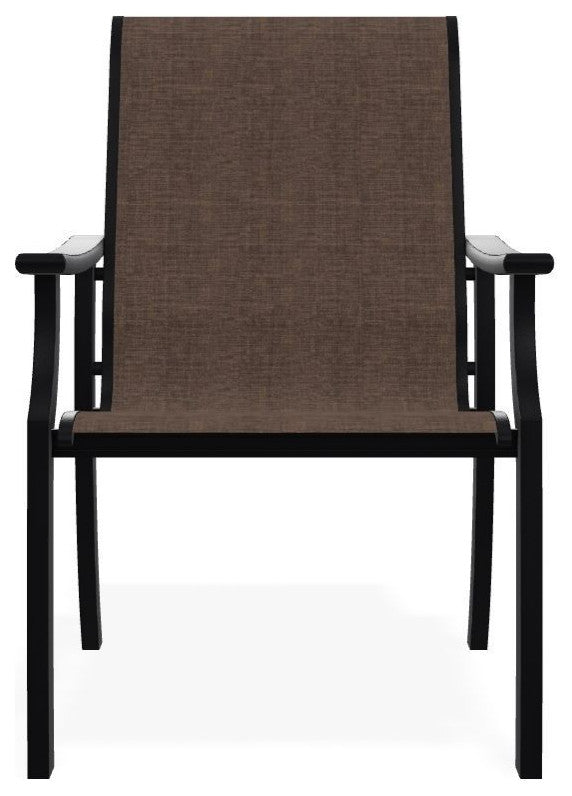 St. Catherine Sling Outdoor Armchair, Mocha/Black