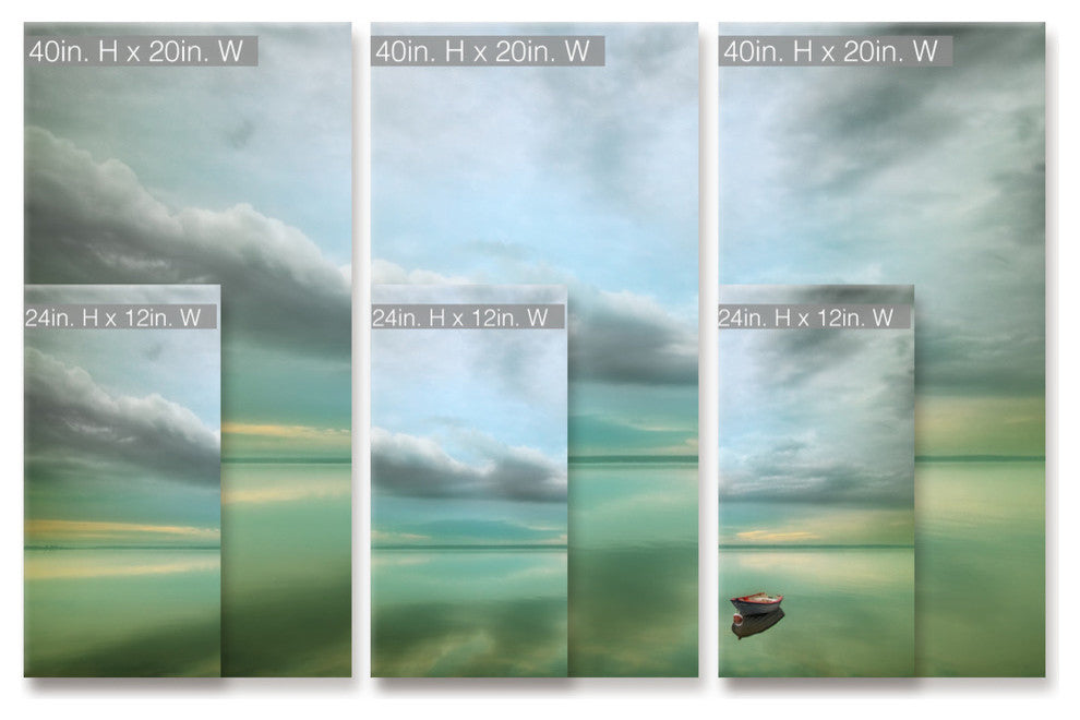 Ready2HangArt 'Calm' 3-Piece Canvas Wall Decor Set, 36"x24"