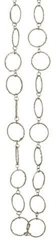 5' x 1.75" Glittered Round Ring Chain Artificial Christmas Garland - Unlit