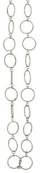 5' x 1.75" Glittered Round Ring Chain Artificial Christmas Garland - Unlit