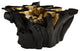 Freeform Coffee Table, Black, Gold Leaf