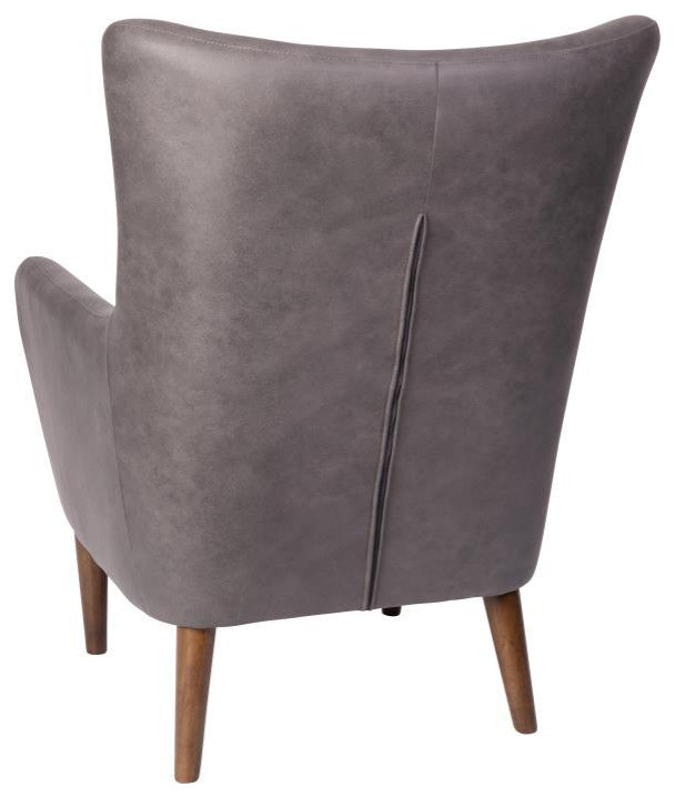 Connor Traditional Wingback Accent Chair, Dark Gray