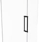 Contemporary 18" Grooved Accent Back to Back Shower Door Pull, Matte Black