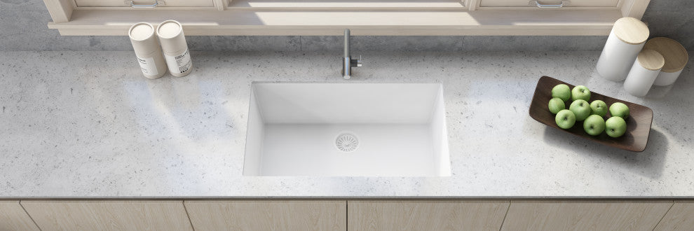 33-inch inch Granite Composite Undermount Sink - Arctic White - RVG2080WH
