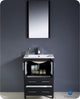 Torino 24" Espresso Modern Bathroom Vanity With Integrated Sink, FFT3071BN