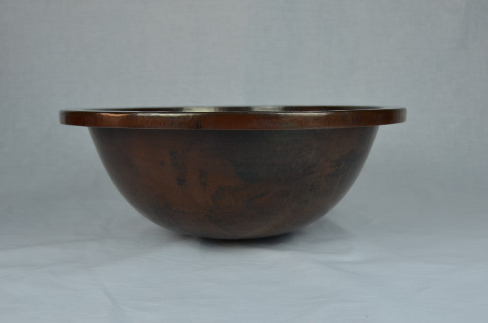 Round 17" Copper Sink Apron .5 inch