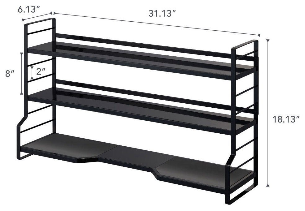 Tower Countertop 3-Shelf Rack, Black